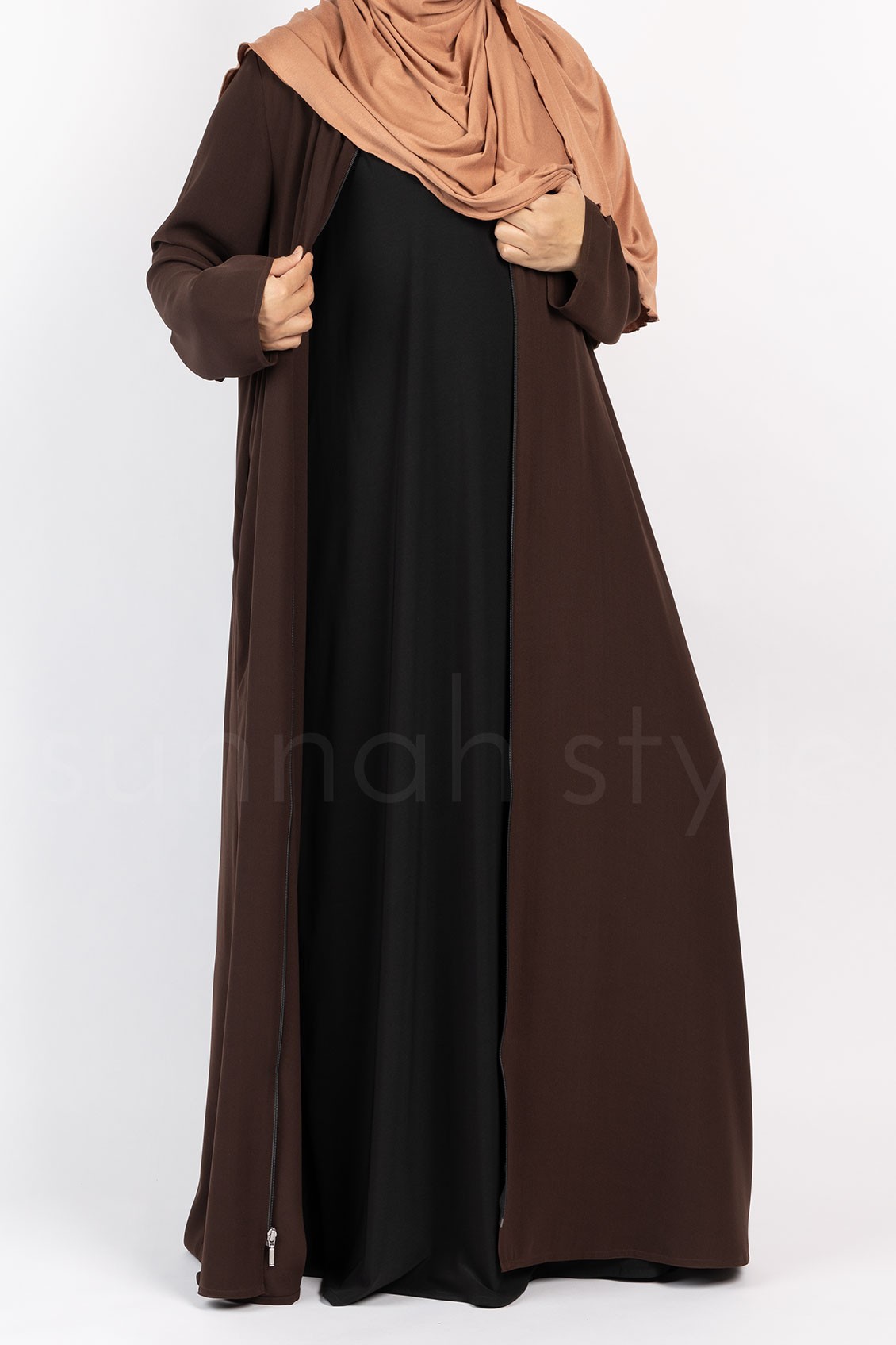 Sunnah Style Sleeveless Jersey Abaya Black
